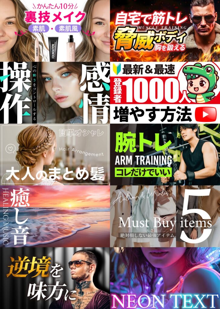 サムネイルデザイナーのおもちの制作実績まとめ